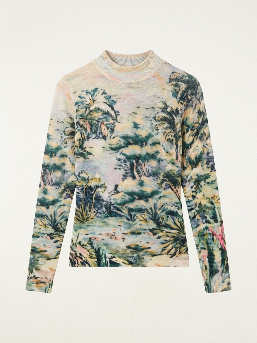 FARM Rio Petricor Long Sleeve Knit Top Size Small NWT